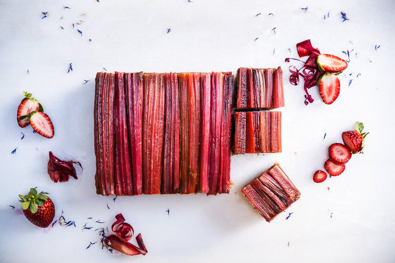 Kakadu Plum and Rhubarb Slice