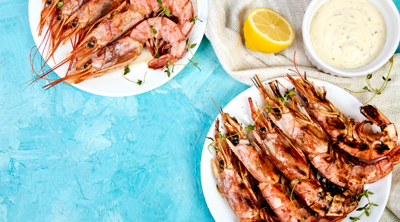 BBQ Prawns with Lemon Myrtle Aioli