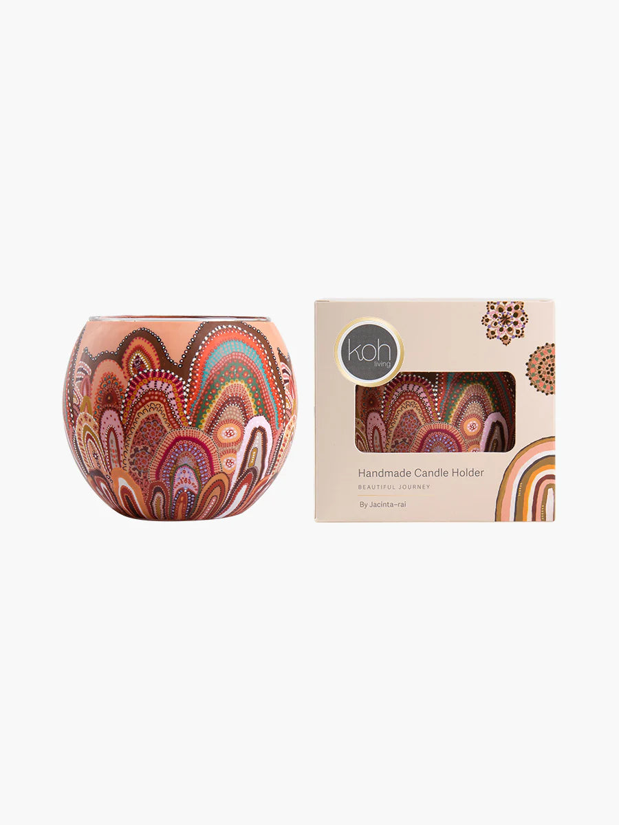 Aboriginal Tealight Candle Holder Beautiful Journey Home