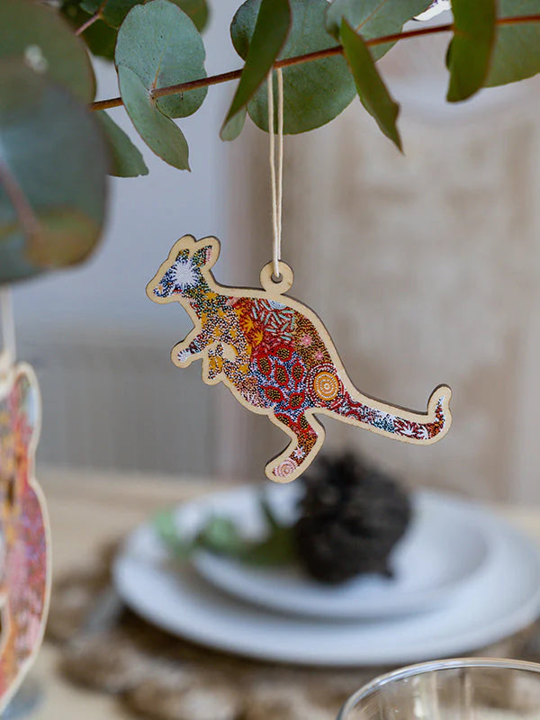 Aboriginal Grandmothers Country 4Pack Christmas Animal Decorations