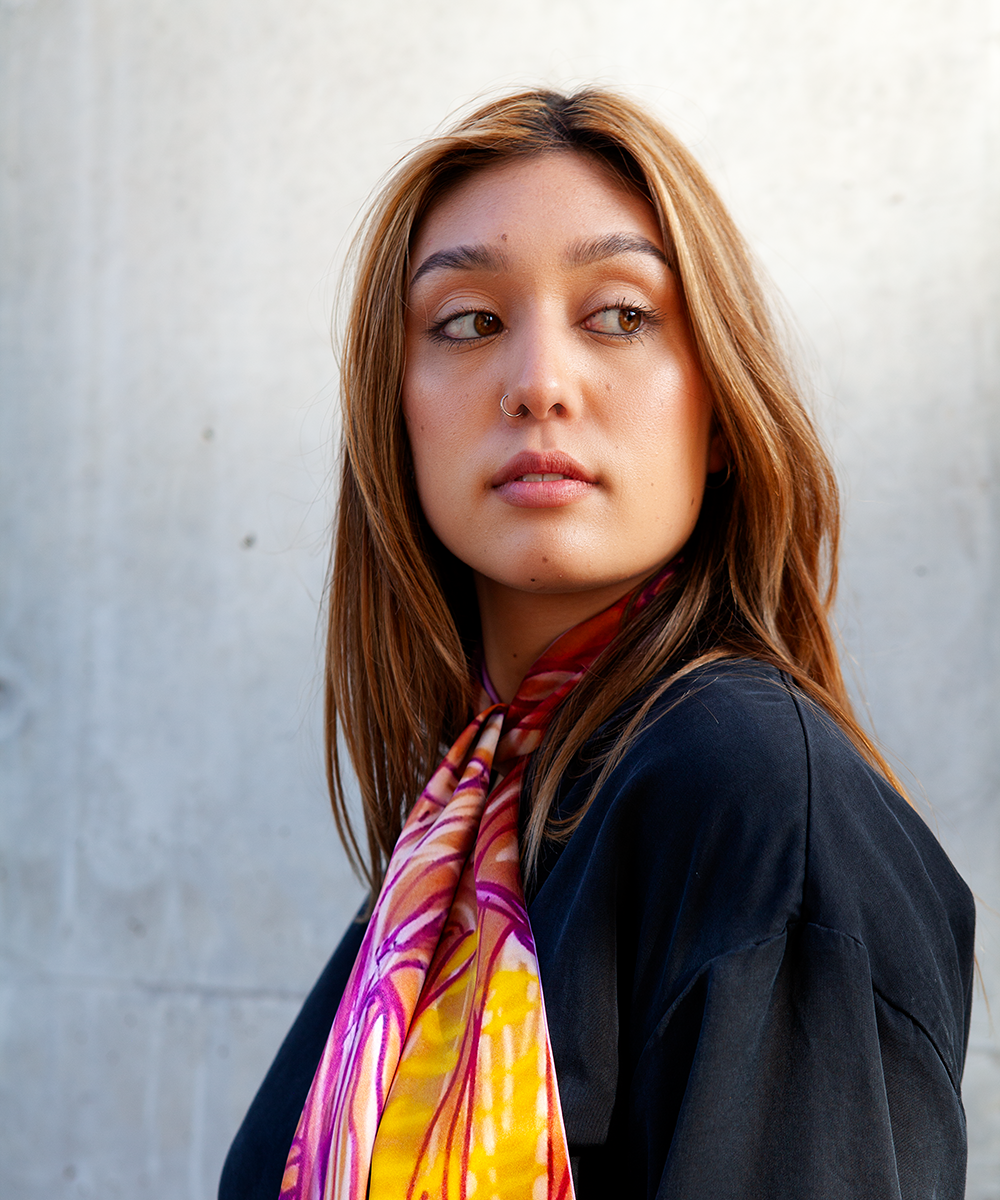 Martuwarra Twilly by Sonia Kurarra Silk Scarf