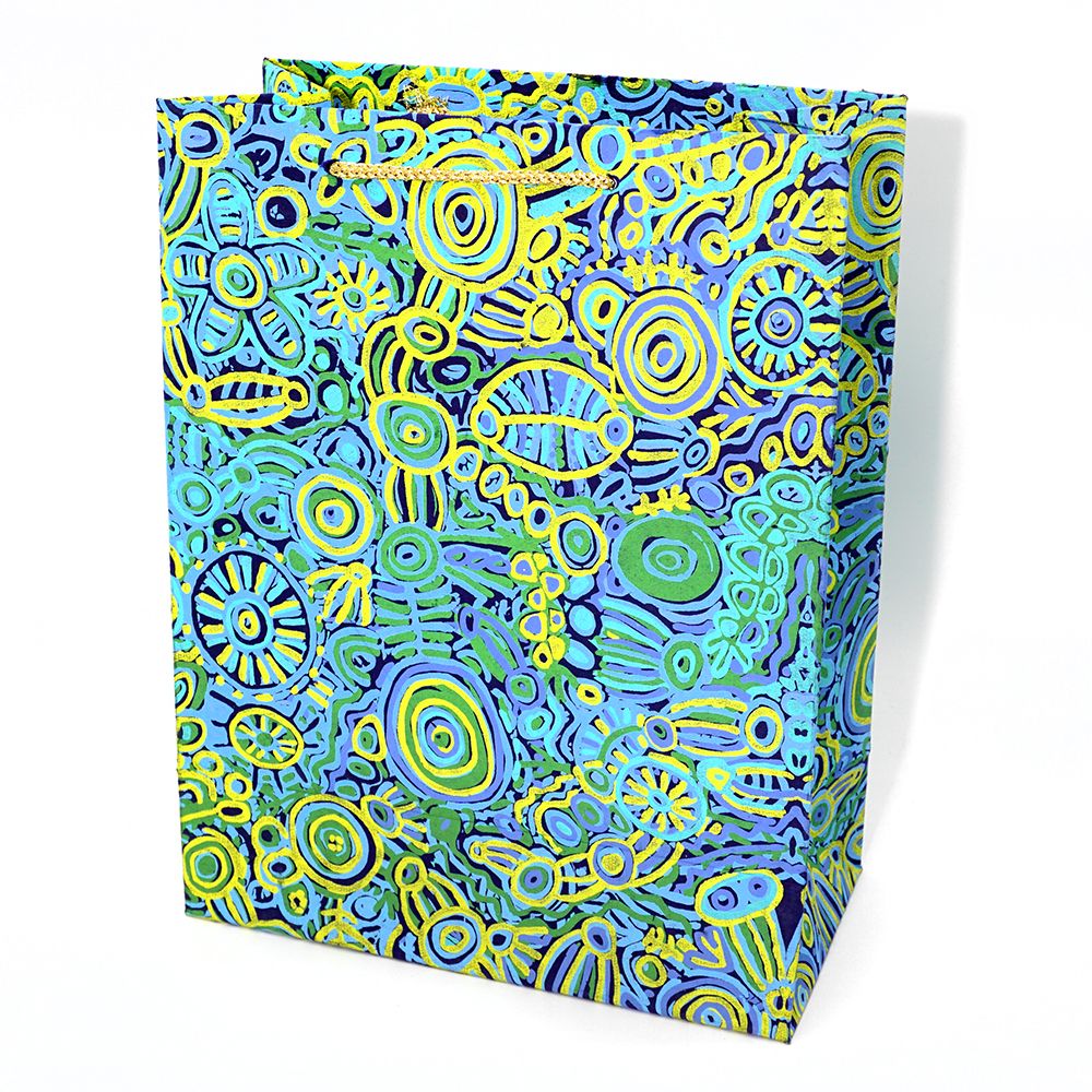 Aboriginal design Handmade Paper Giftbag LARGE
