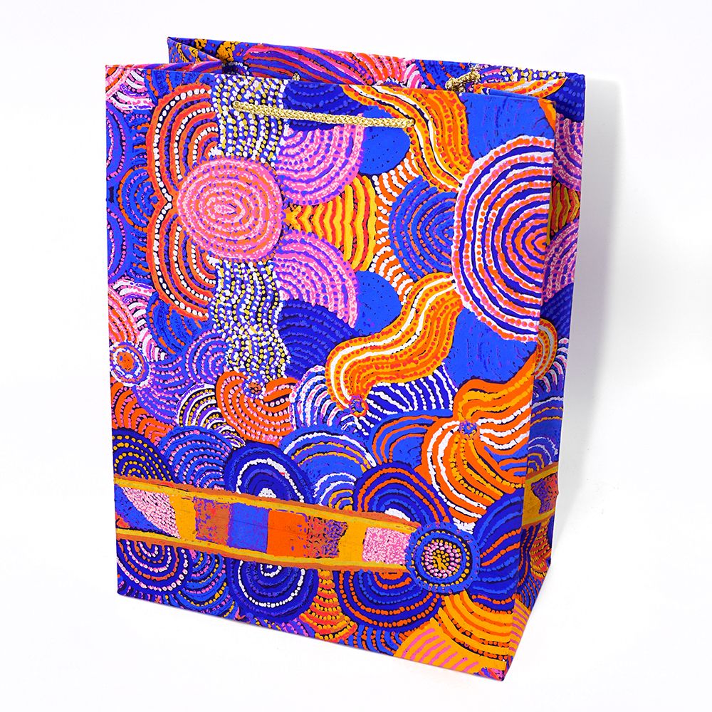 Aboriginal design Handmade Paper Giftbag LARGE
