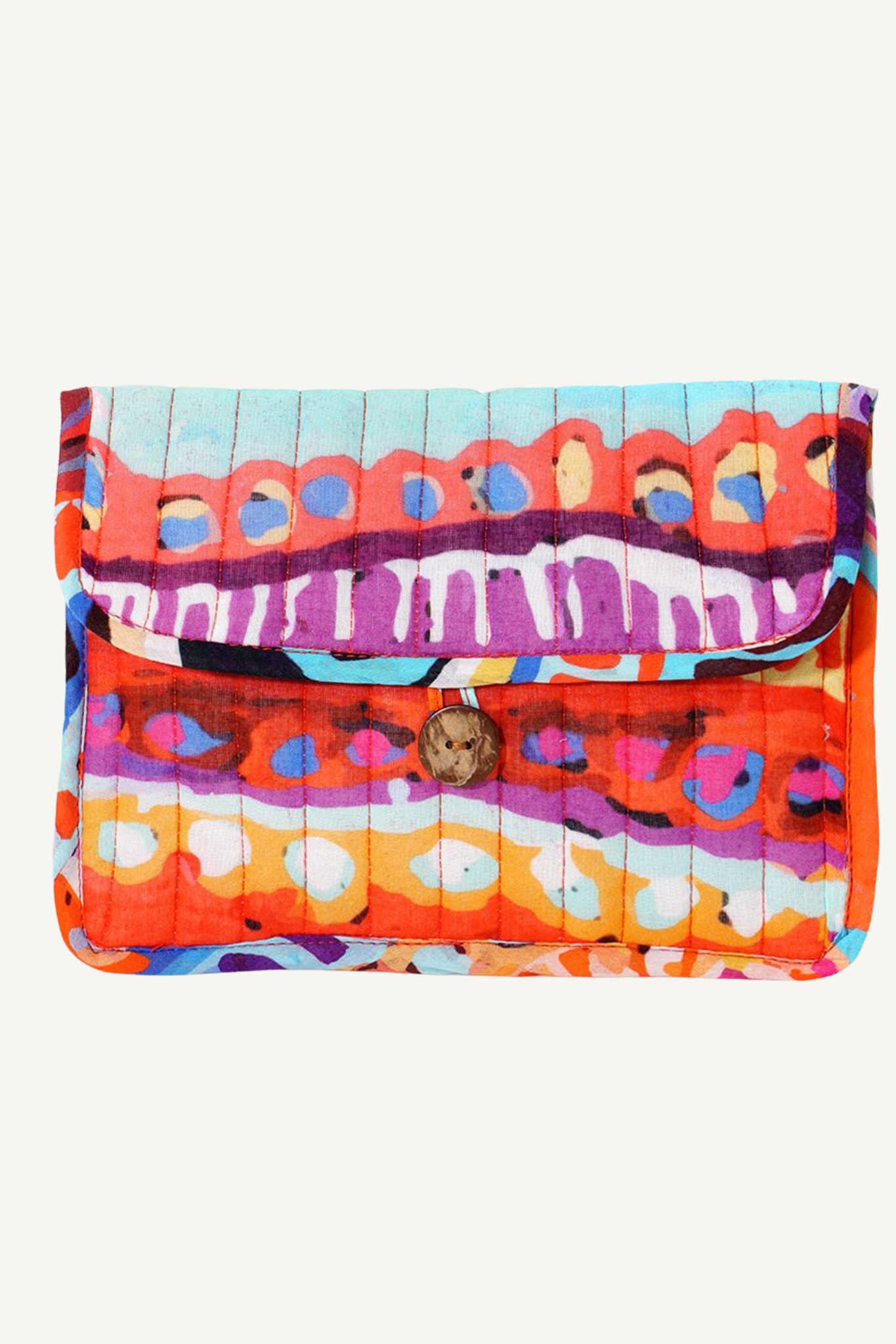 Quilted Buttoned Pouch - Murdie Morris