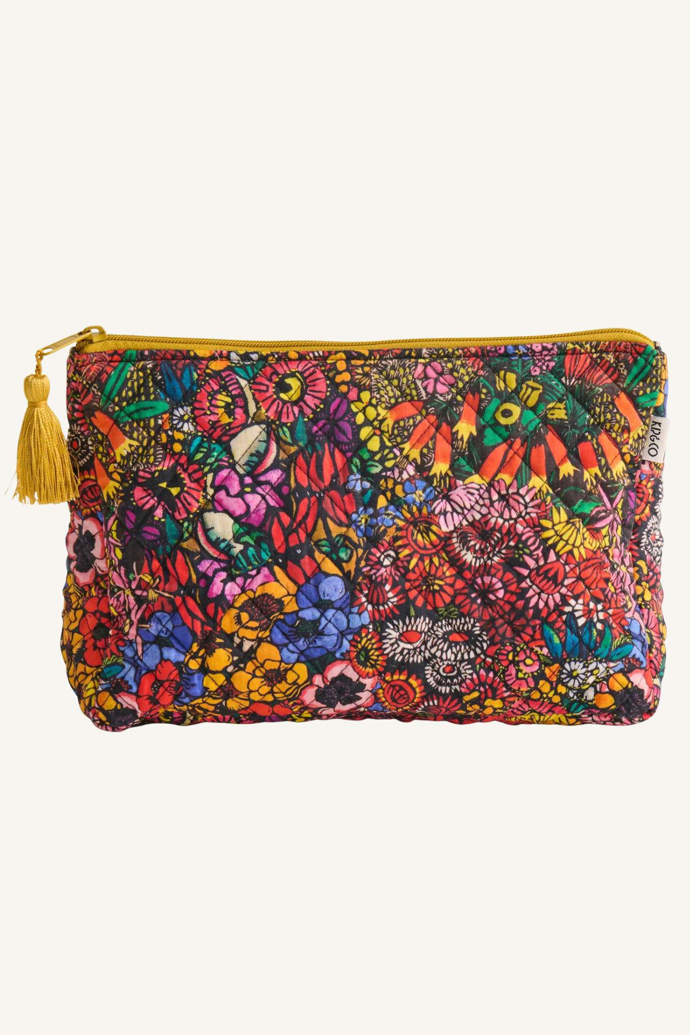 kip&co x margaret preston paradise quilted cotton toiletry purse