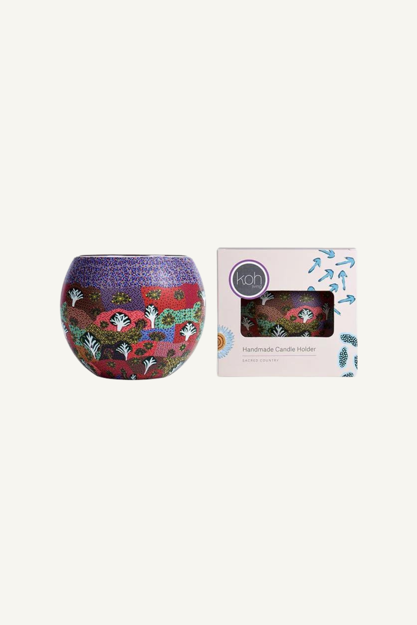 Aboriginal Tealight Candle Holder Bush Medicine