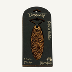 Murra Wolka Aboriginal Art Wooden Pendant (Community)