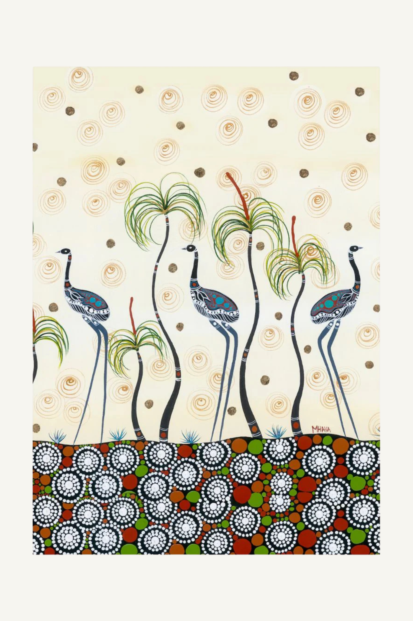Aboriginal Kinship Cotton Tea Towel