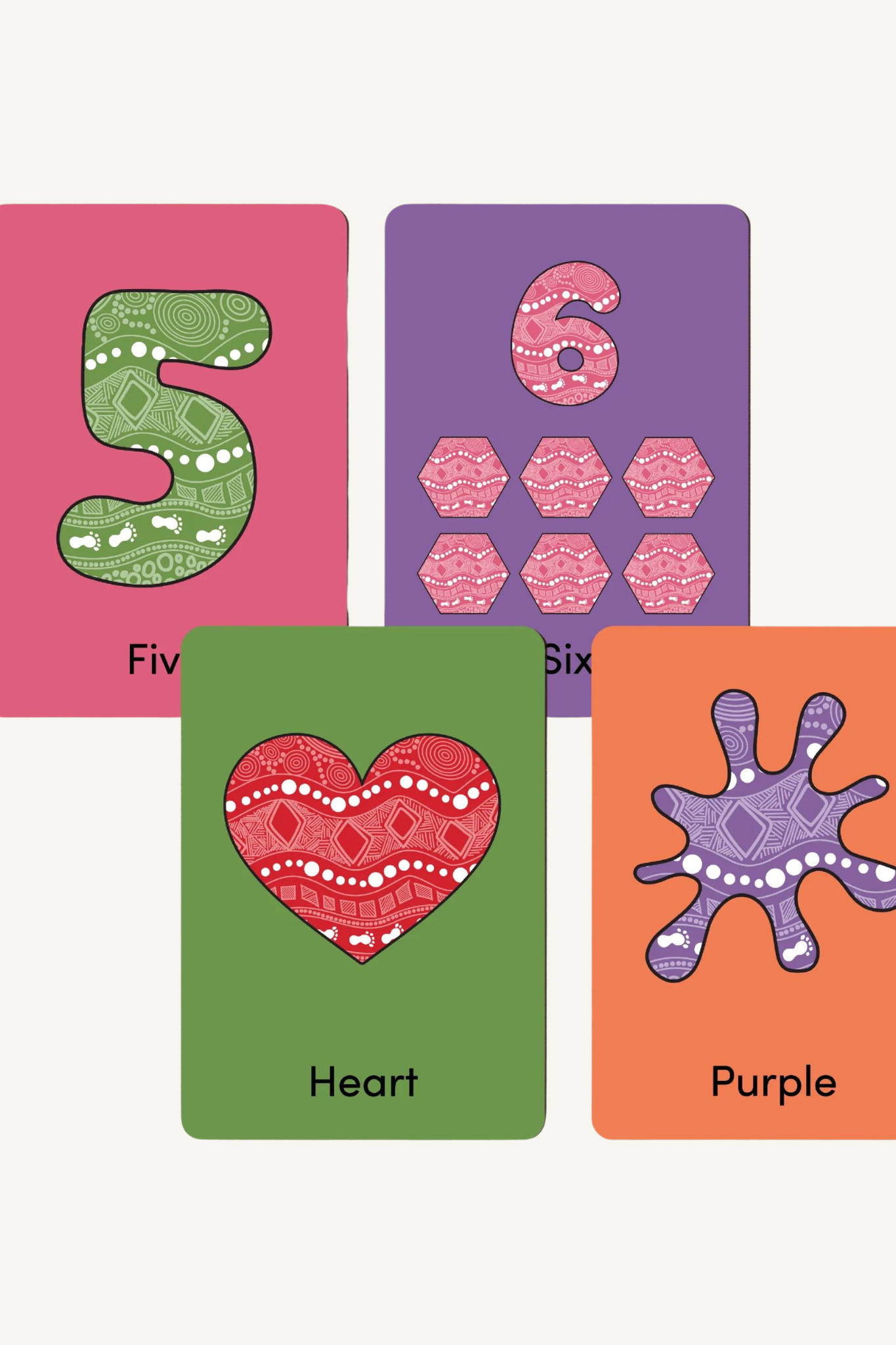 Numbers, Colours + Shapes Flash Cards