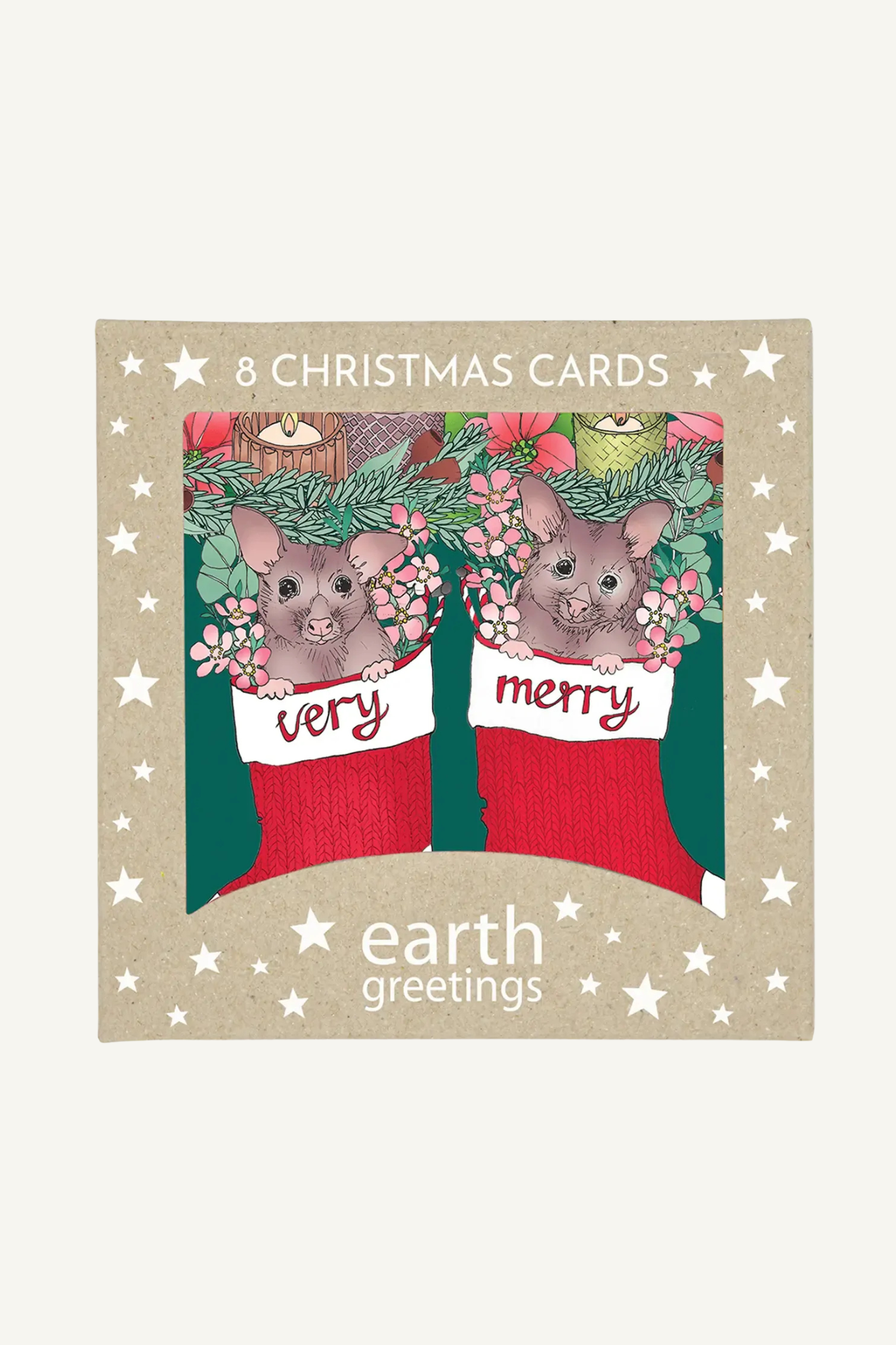 Boxed Christmas Cards - Merry Possums