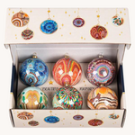 Aboriginal Beautiful Journey 6 Pack Baubles (white)