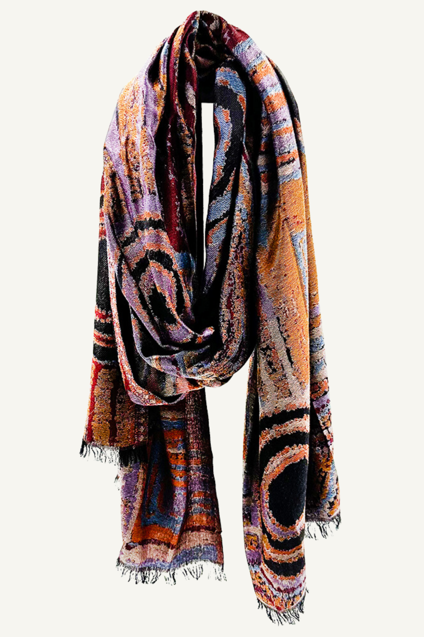 Mary Napangardi Brown Modal Scarf 2