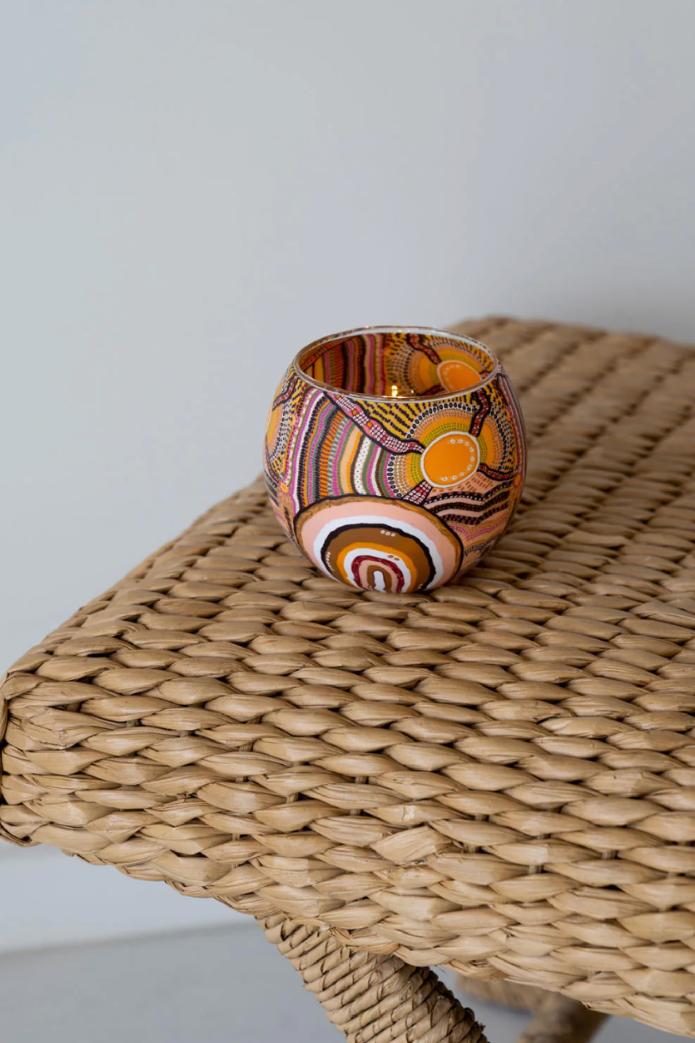 Aboriginal Tealight Candle Holder Journeys In The Sun