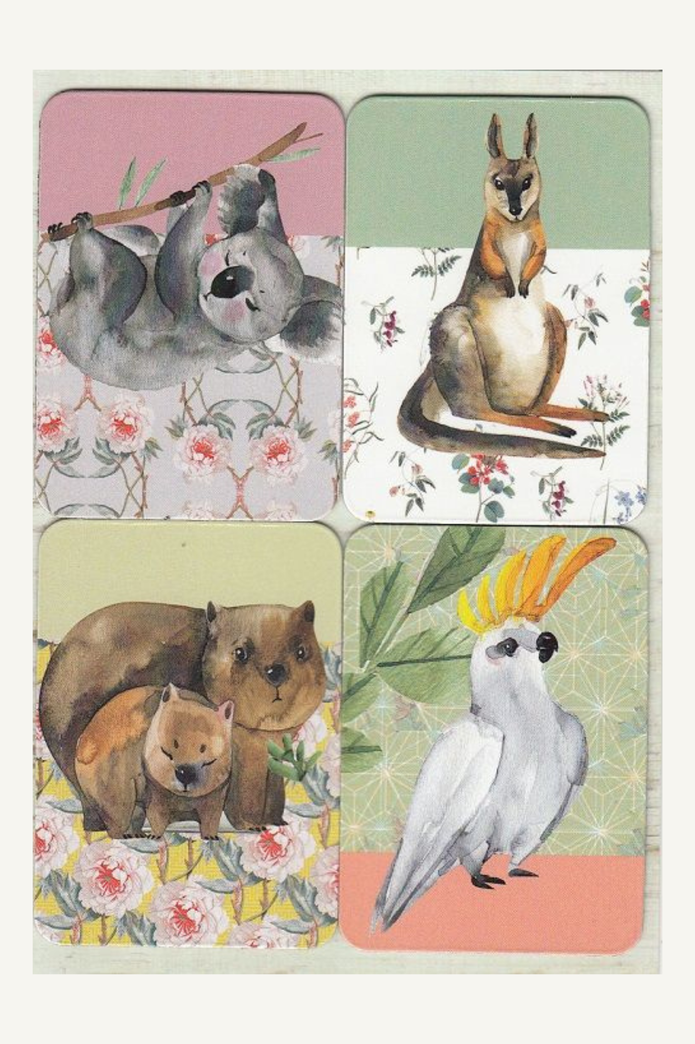 Removable Magnets Card - Australian Fauna