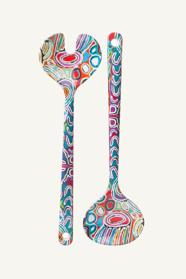 Salad servers - judy Watson