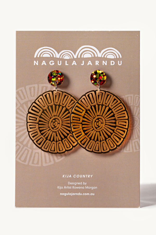 Kija Country earrings (gold mirror)