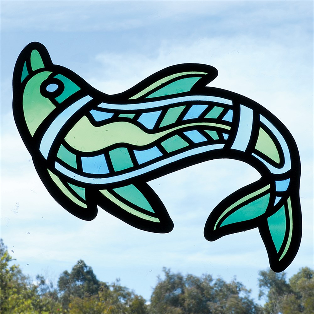 Cardboard Stained Glass Frames - Indigenous Designs - Pack of 10