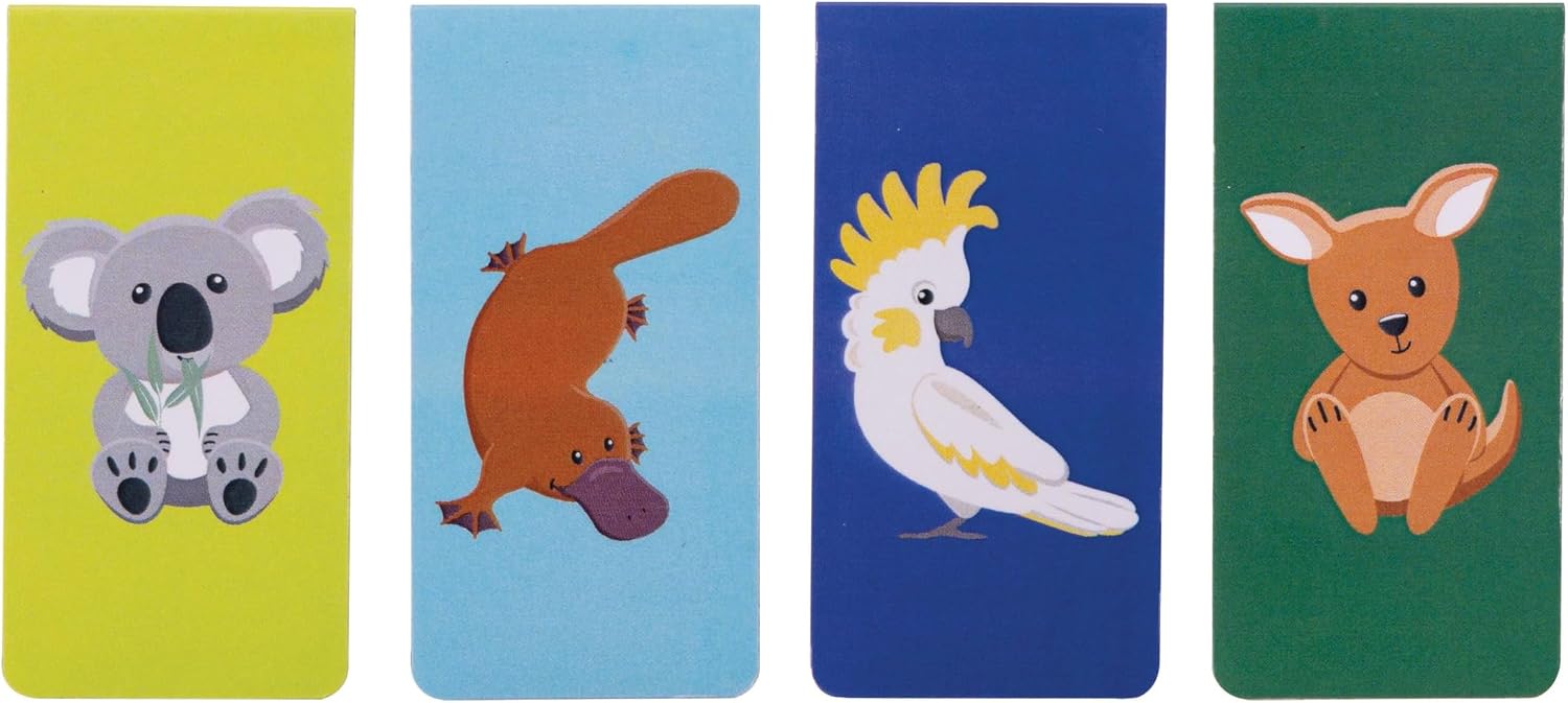 Aussie Animals Magnetic Bookmarks, Multi-Coloured