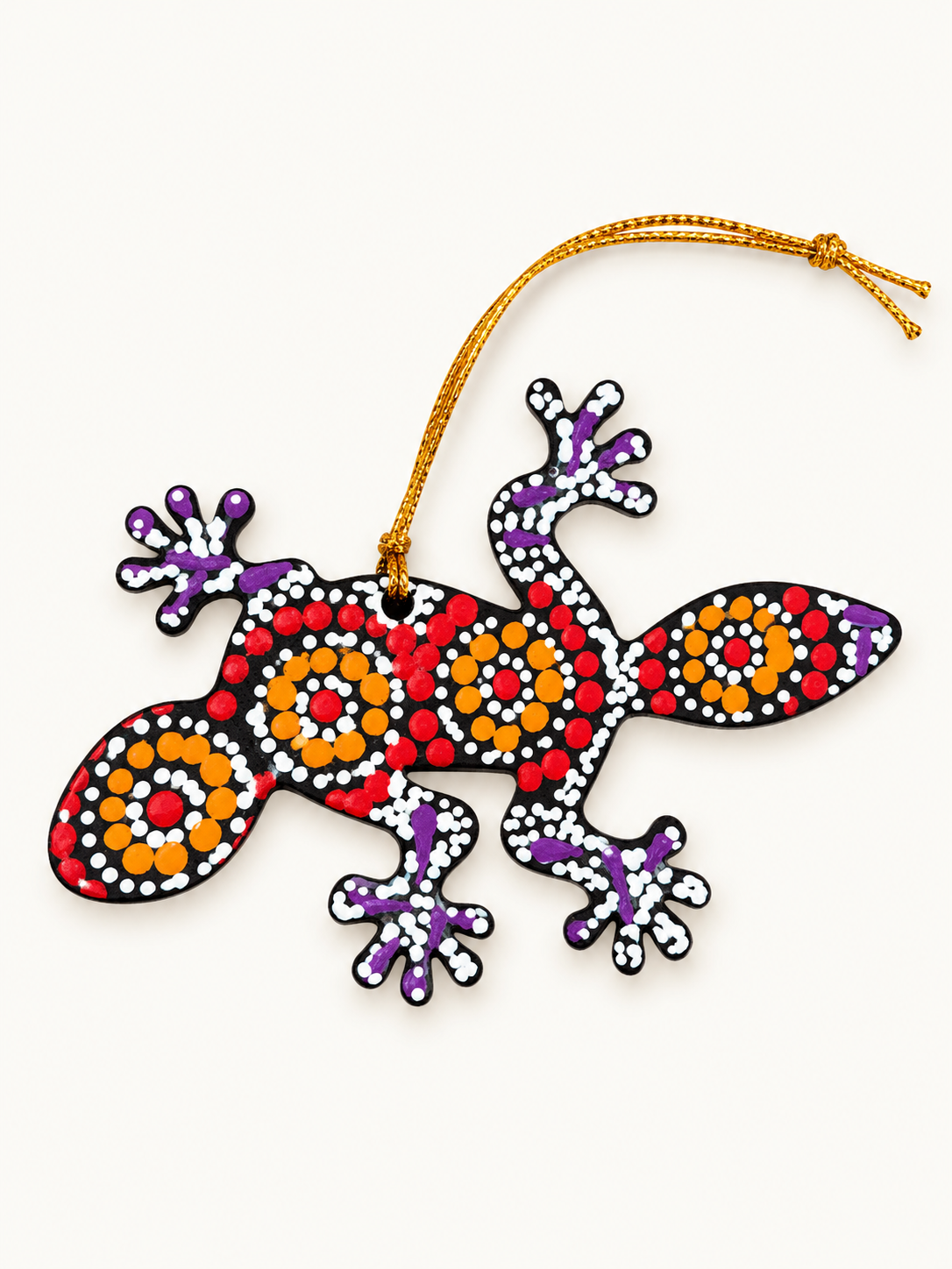 Wooden GECKO Ornament Hand-Painted by Warlukurlangu Artists (Copy) (Copy)