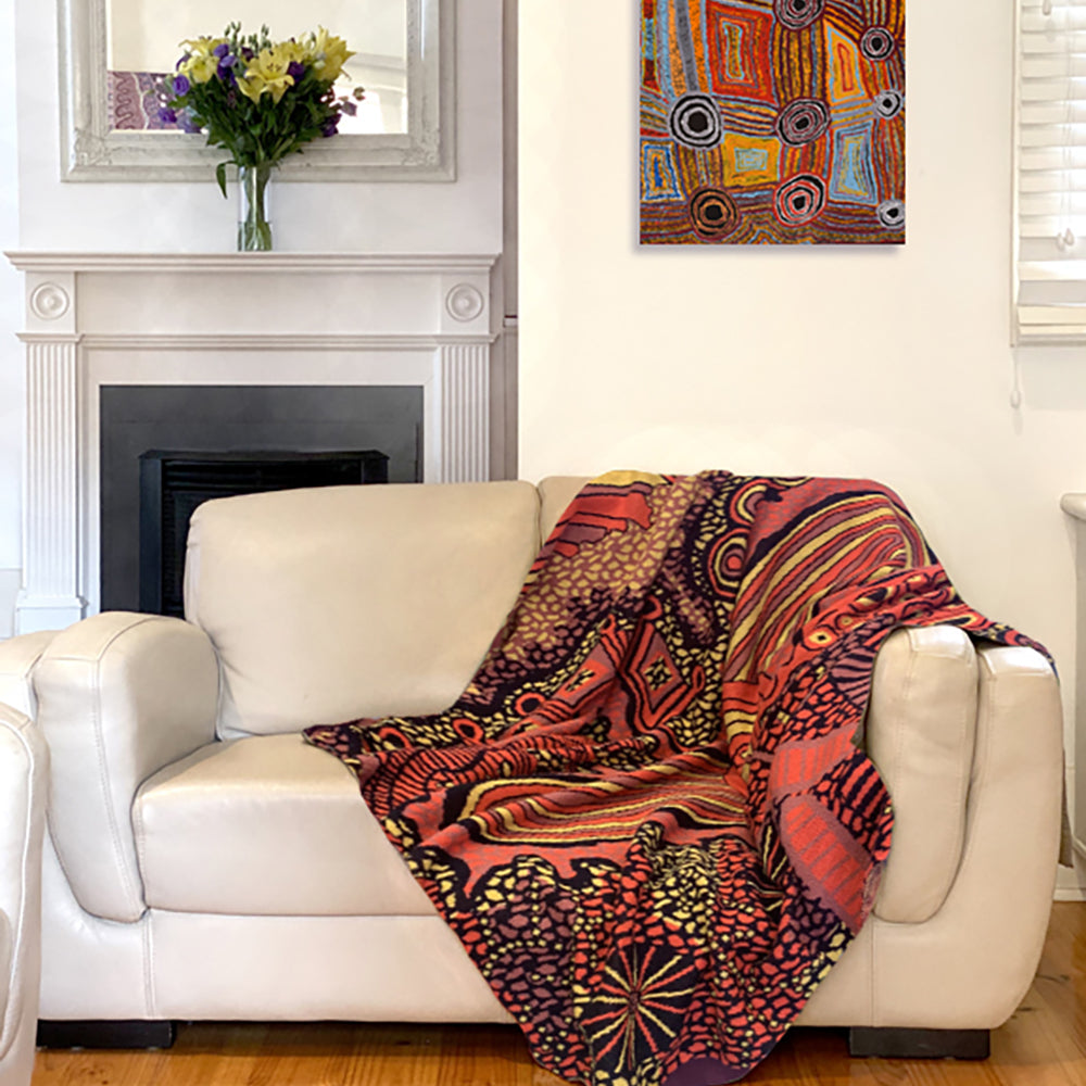 Cotton Throw - Damien and Yilpi Marks