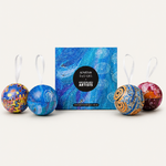 4 Pack Xmas Tin Baubles
