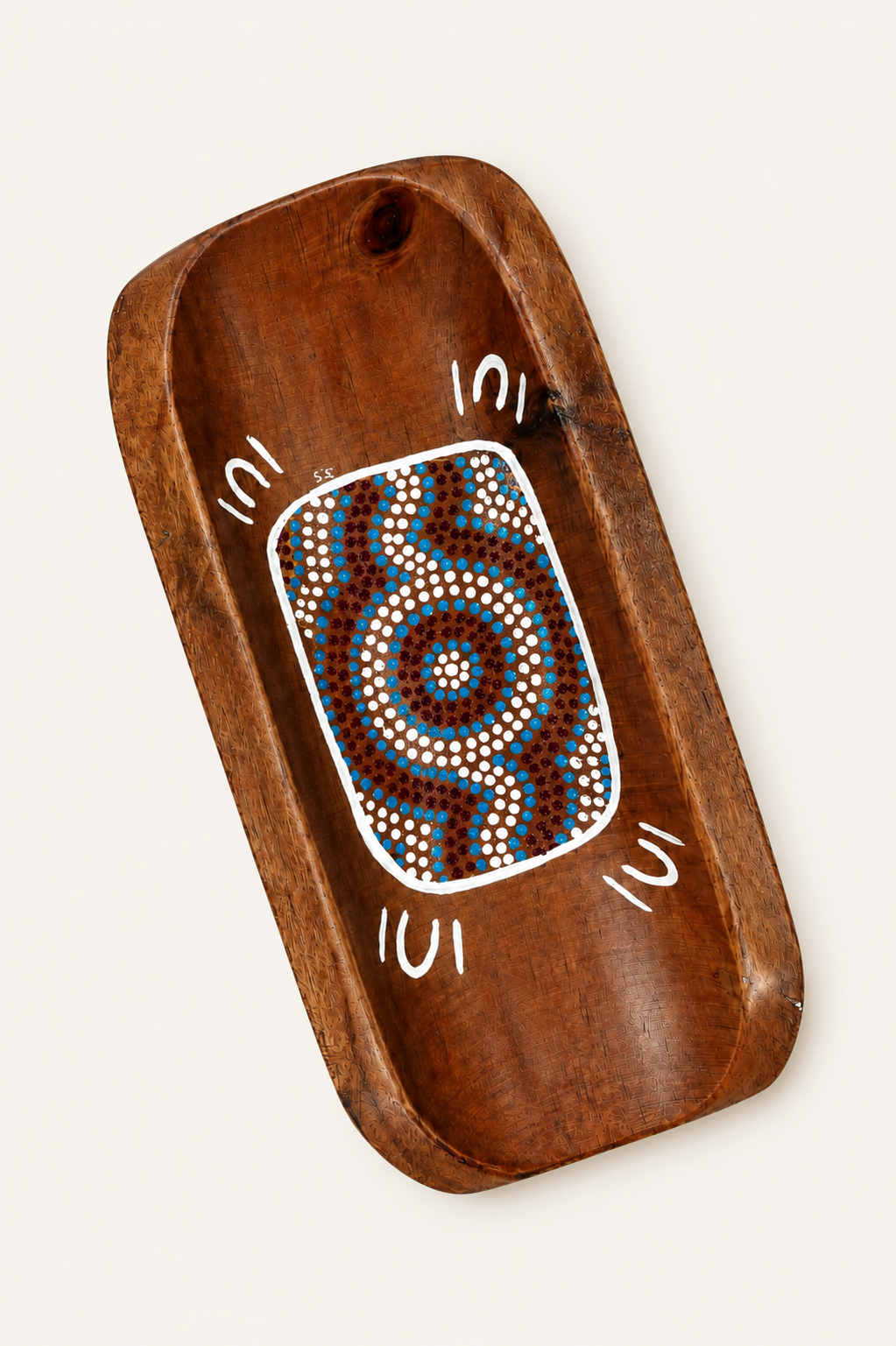 Aboriginal Painted Coolamon (dot art)