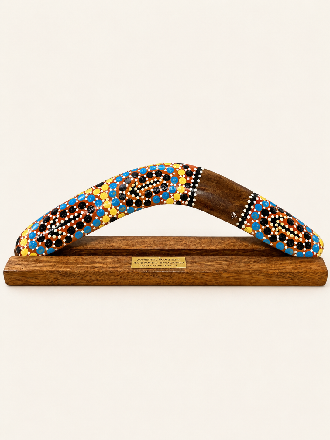 Boxed Dot Boomerang with Stand 14"