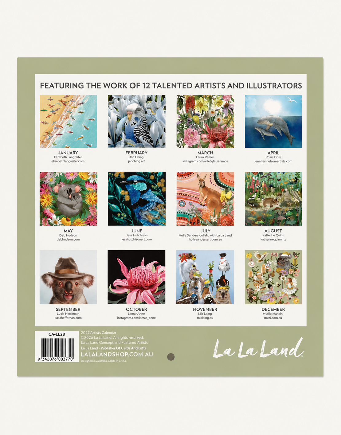 2027 Artists Calendar