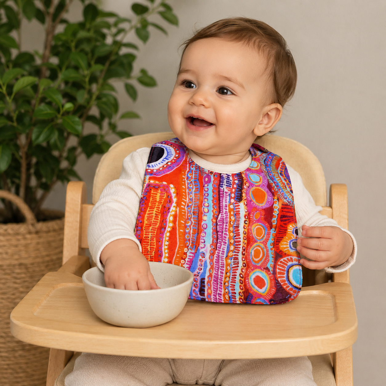 Baby Cotton Bib - Murdie Morris