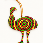 Wooden EMU Ornament Hand-Painted by Warlukurlangu Artists