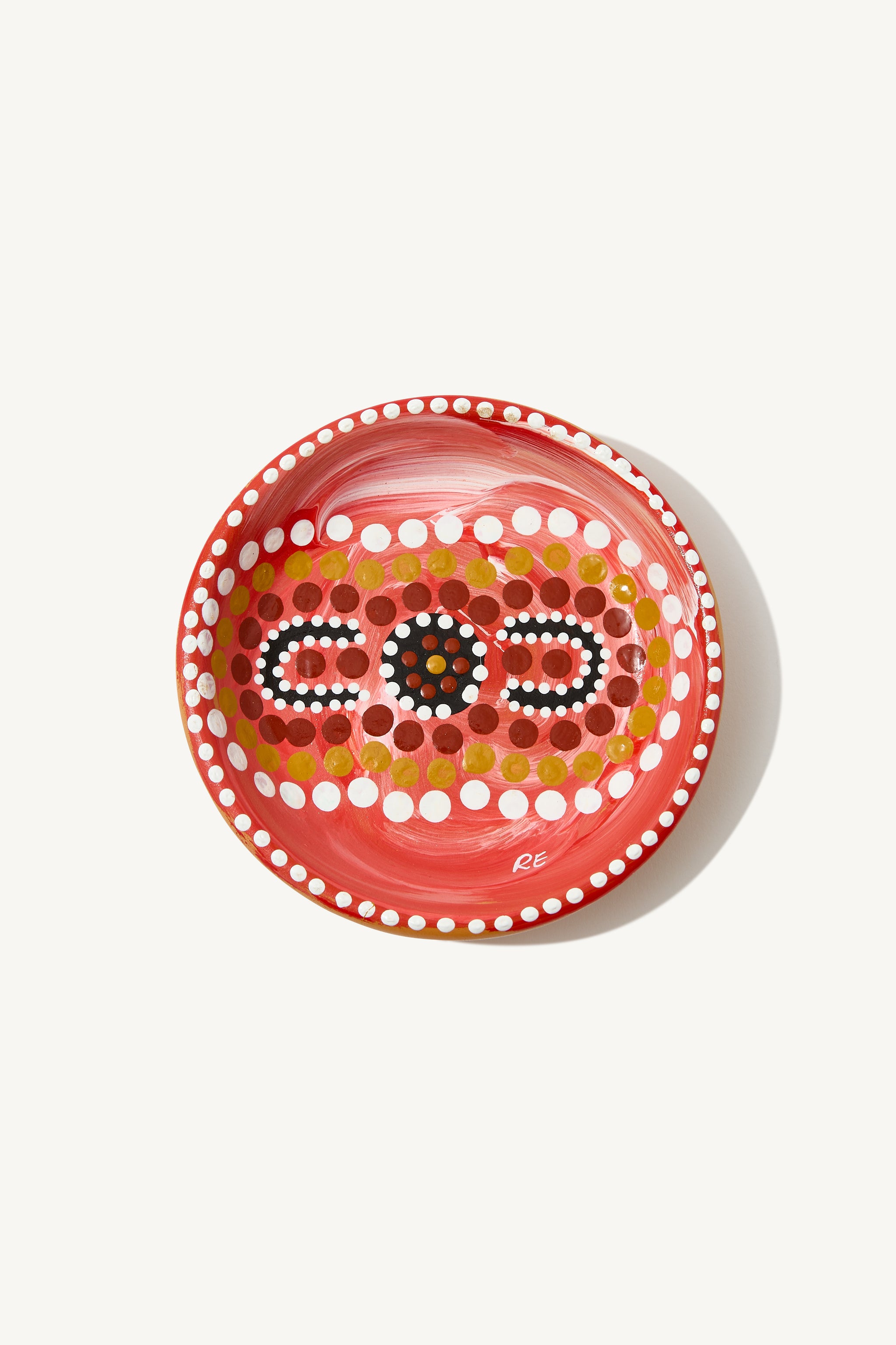 Hand Painted Dot Art Plate - small