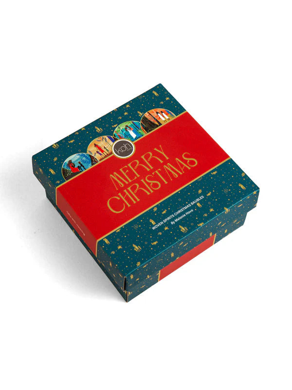 Aboriginal Woven Spirits 4Pack Baubles