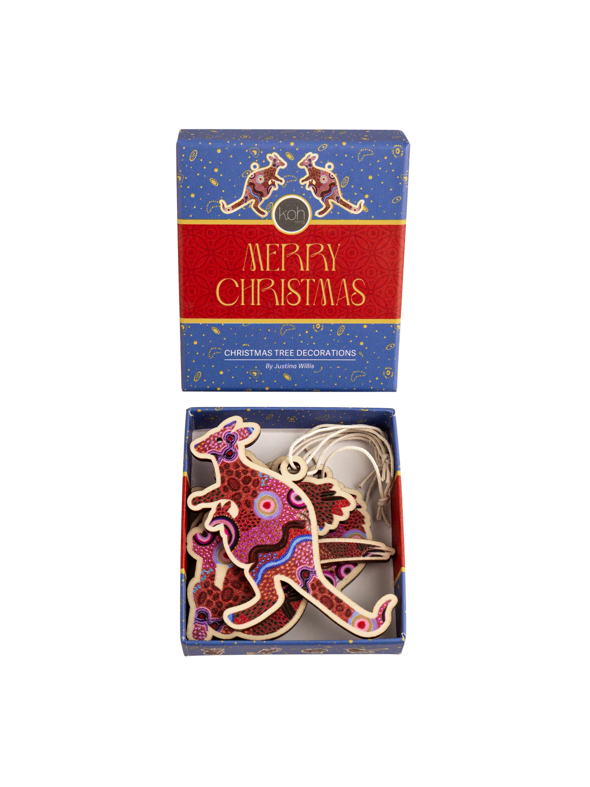 Aboriginal Our Country 4 Pack Christmas Decorations