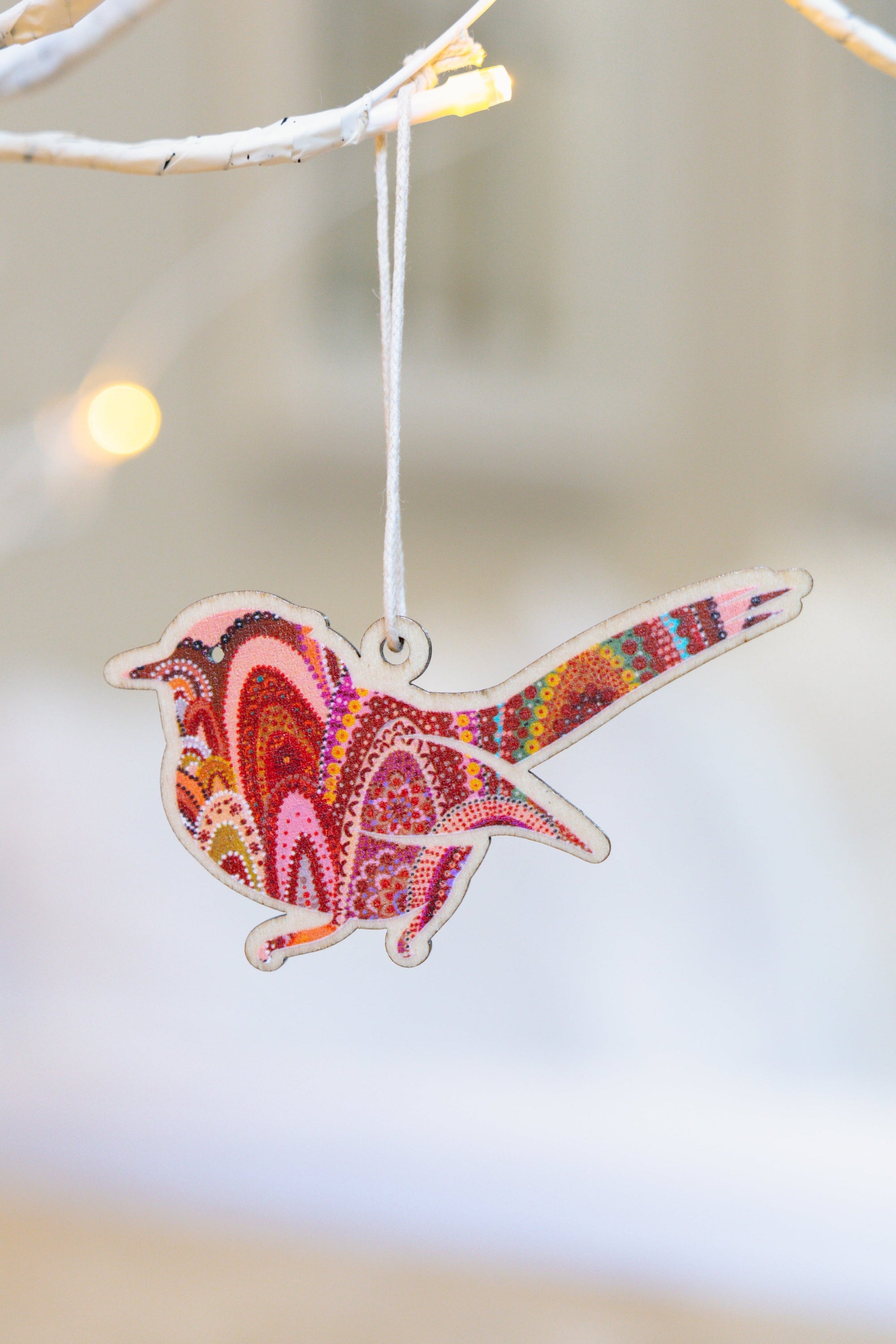 Aboriginal Christmas Blue Wren Decoration Home