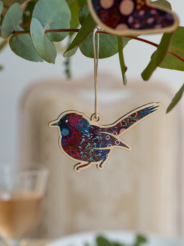 Aboriginal Christmas Blue Wren Decoration Women's Dreaming