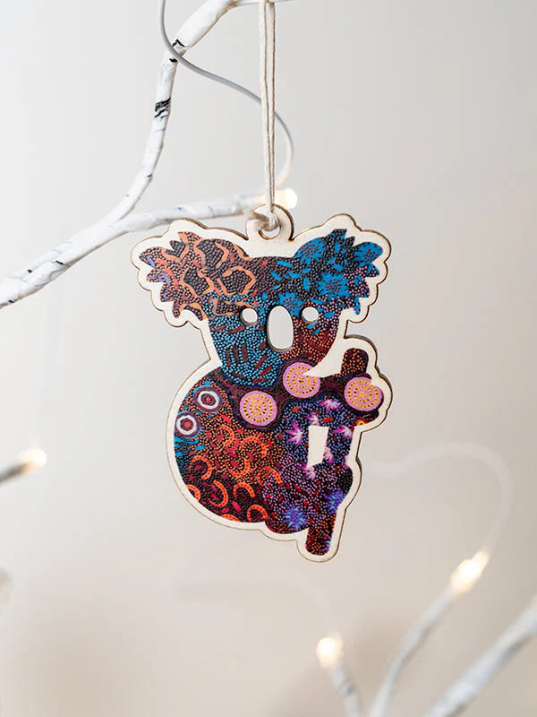 Aboriginal Christmas Koala Decoration Women's Dreaming