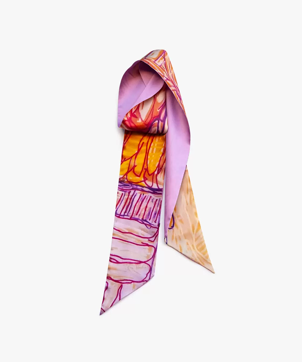 Martuwarra Twilly by Sonia Kurarra Silk Scarf