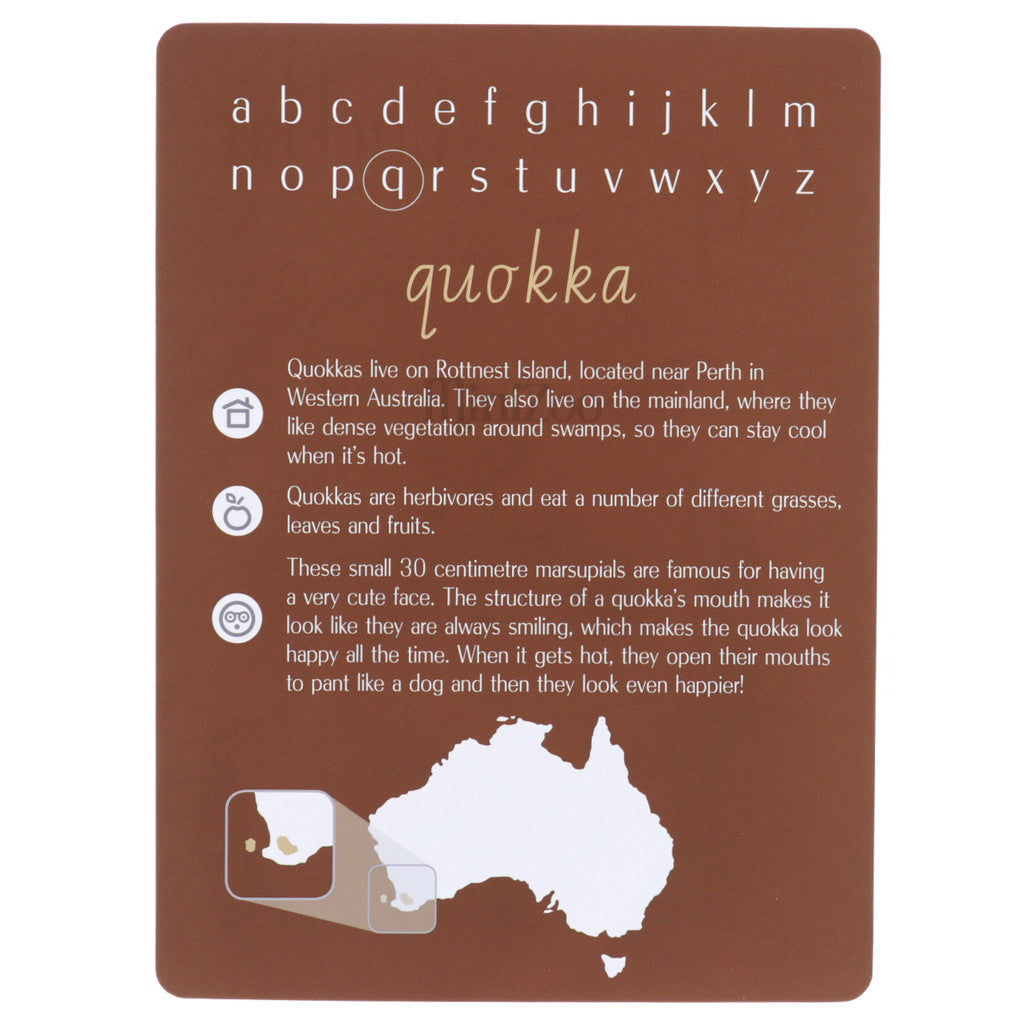 Australian Animal Alphabet Flash Cards