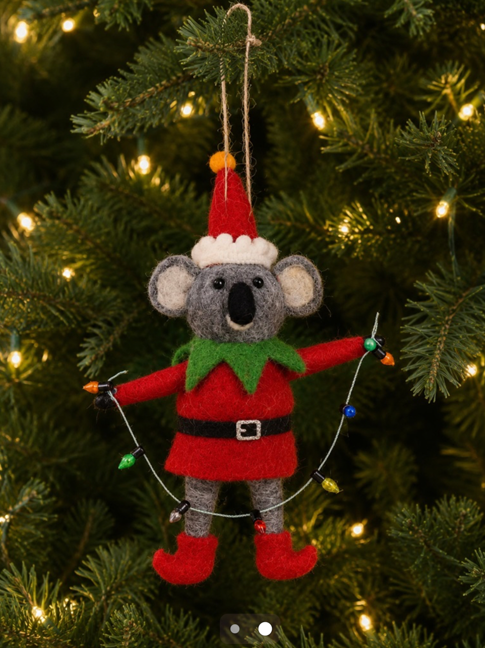 Felt Ornament Elf Koala