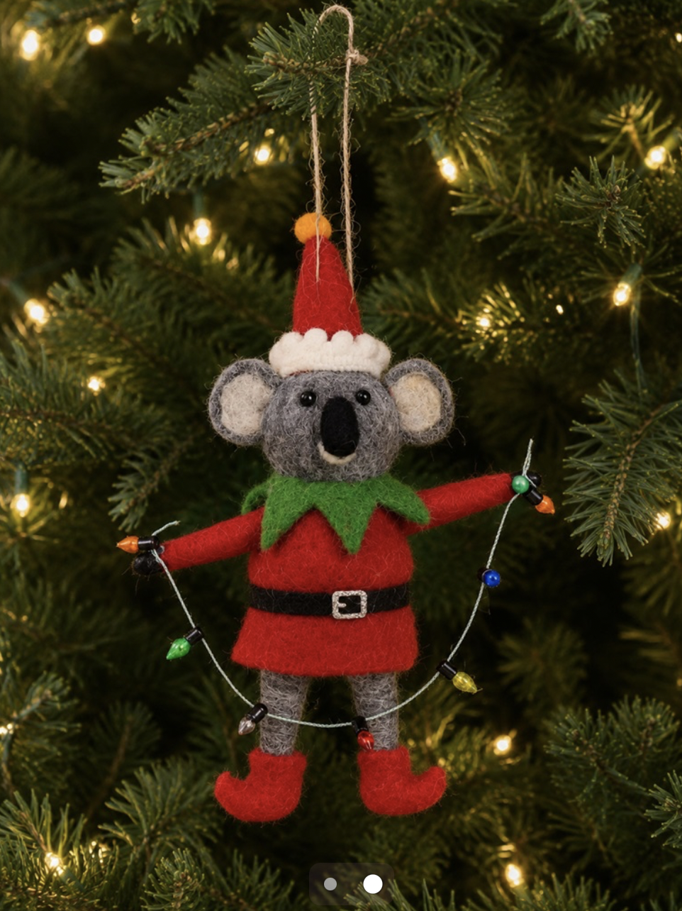 Felt Ornament Elf Koala