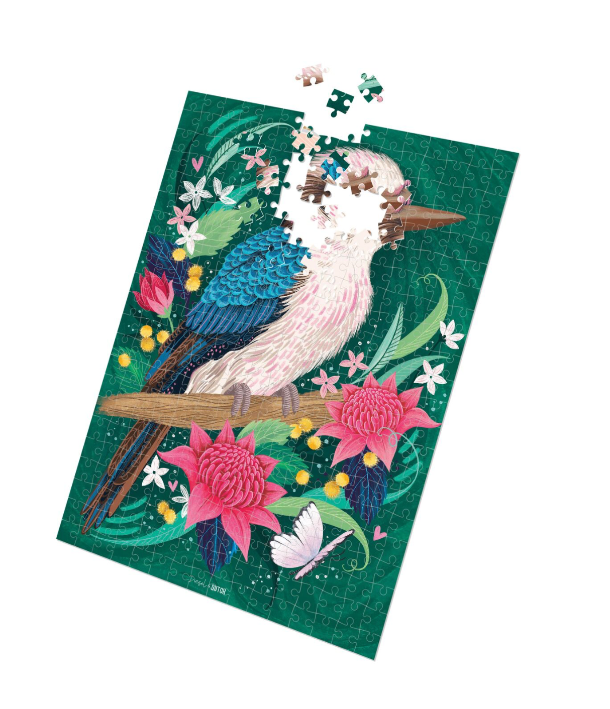 Blue-winged Kookaburra 1000pc Wall Jigsaw Puzzle