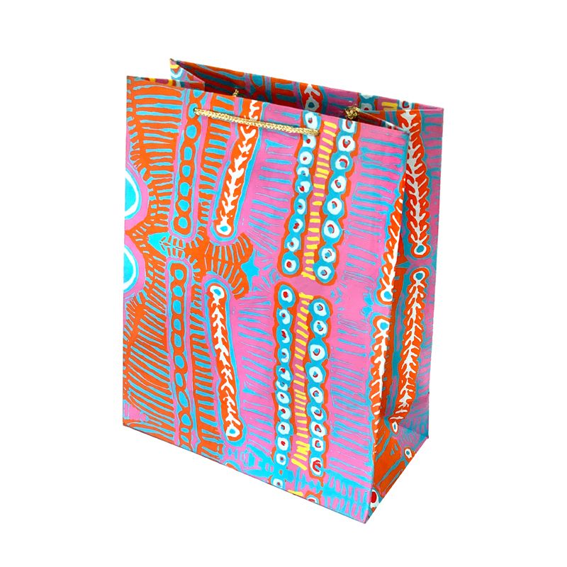 Aboriginal design Handmade Paper Giftbag LARGE