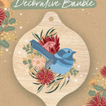 Single Bauble - Blue Fairy Wren