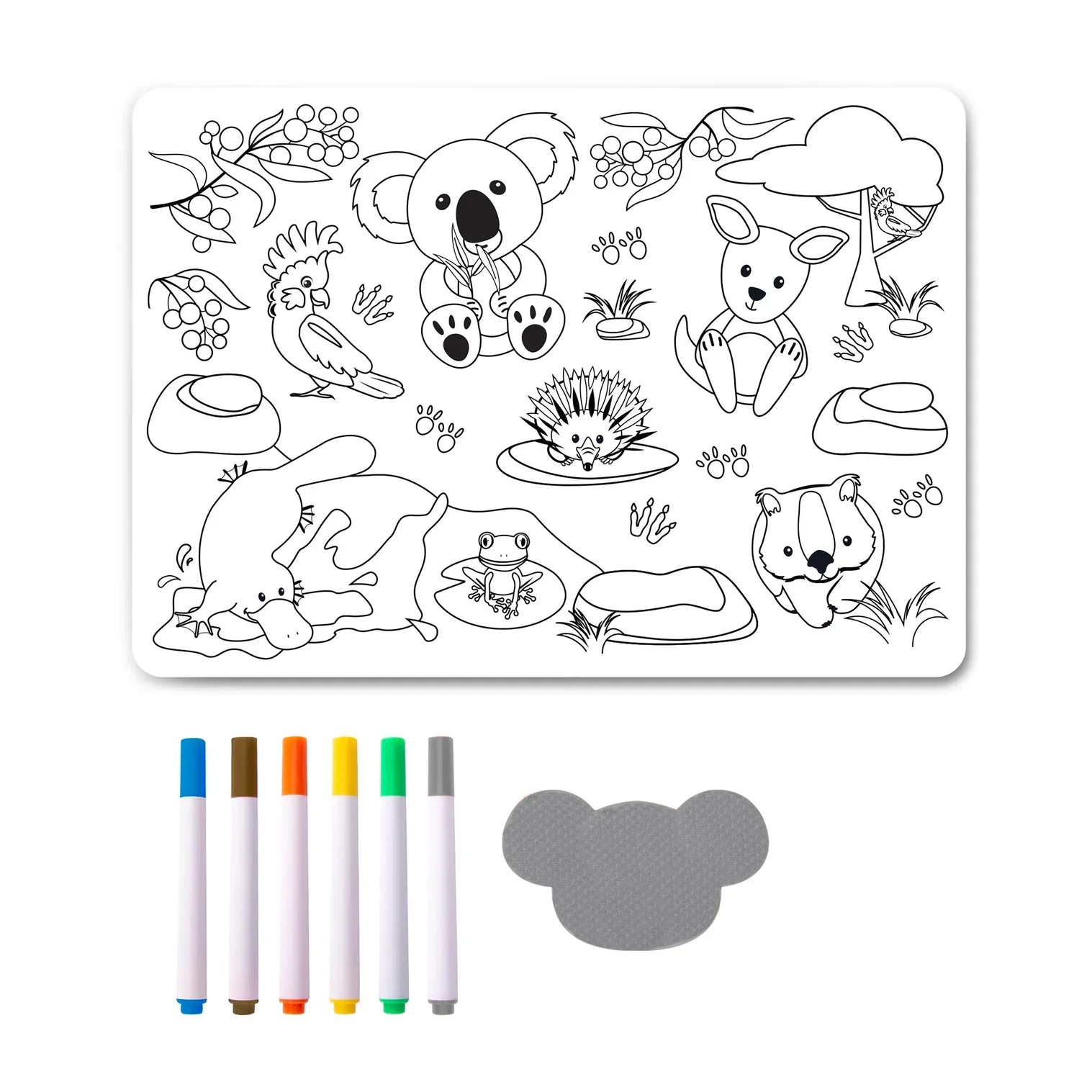 Colour in Placemat - Aussie Animals