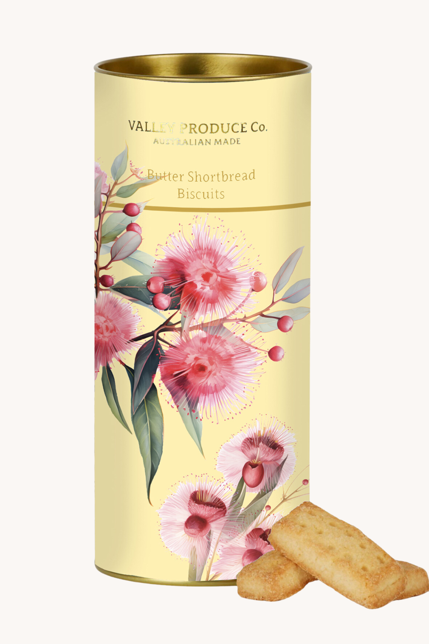 Valley Produce Co Australian Gumnut Blossom Shortbread Tube