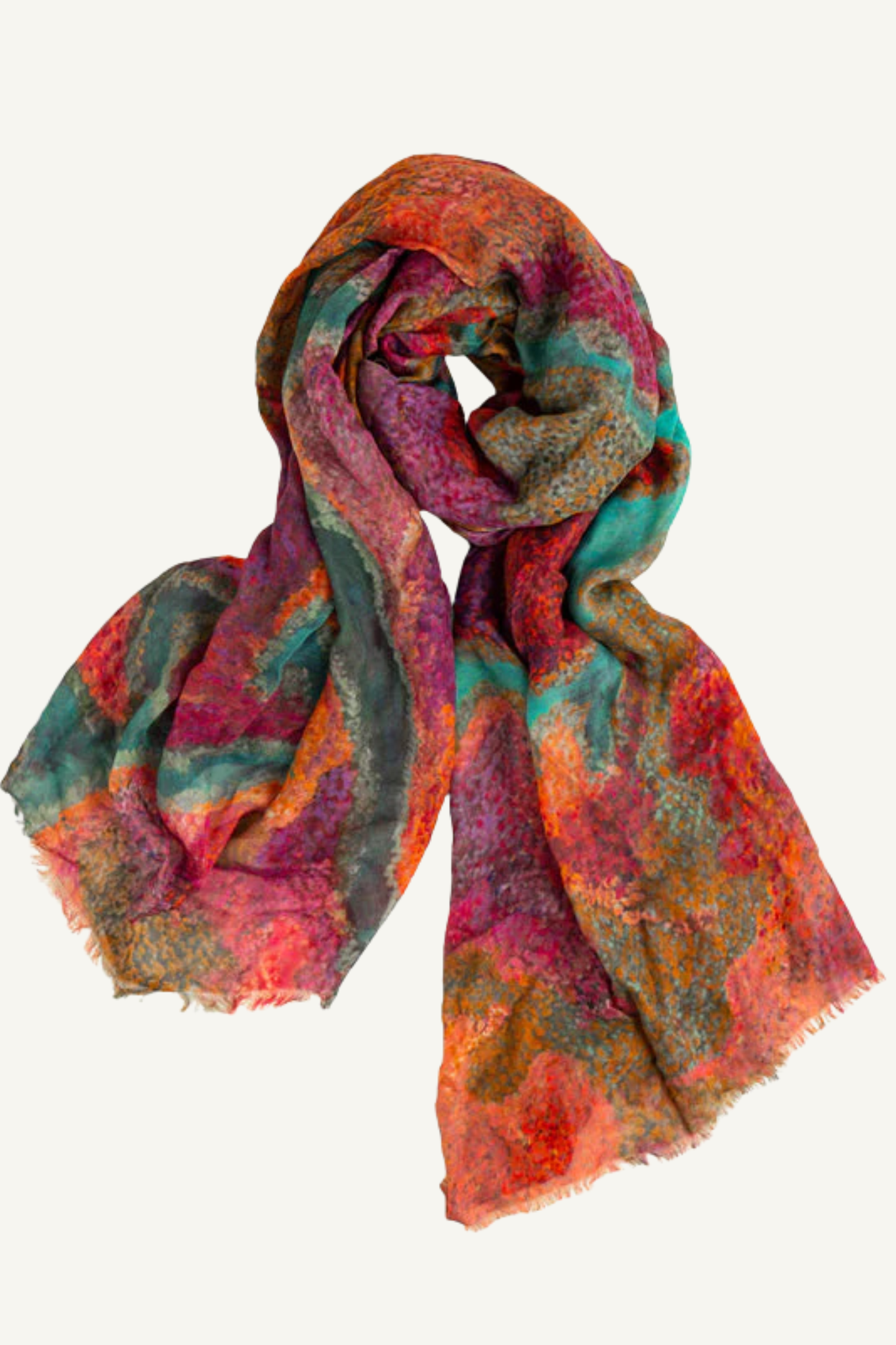 Aboriginal Pilbara Creeks Rectangle Scarf