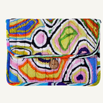 Quilted Buttoned Pouch - Judy Watson #2
