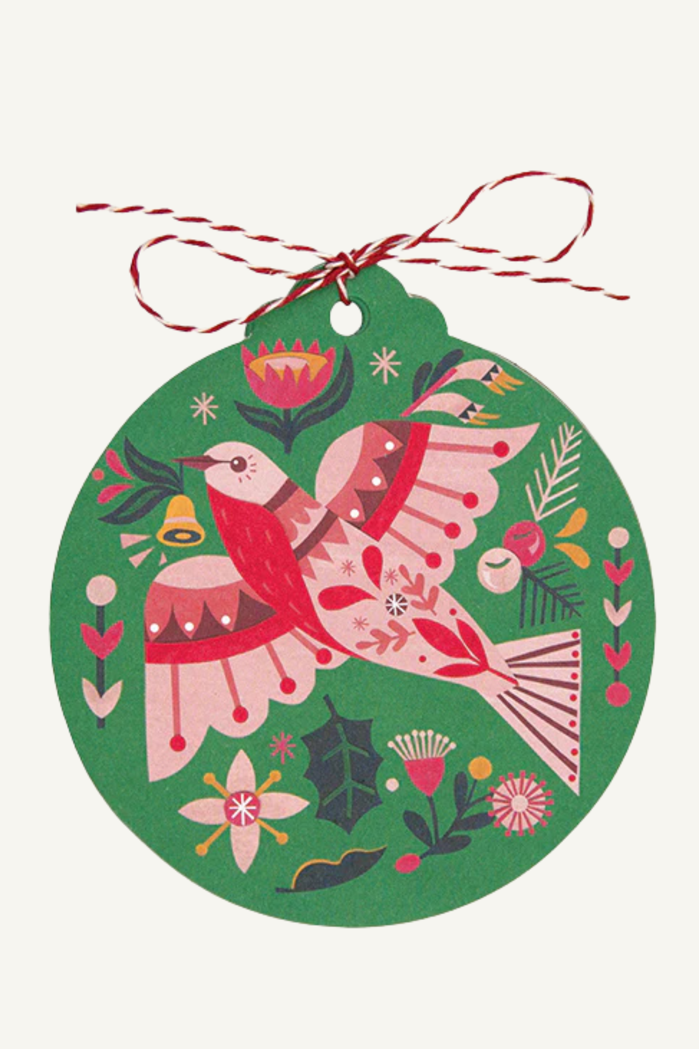 8 Pack Flame Robin Christmas Gift Tags