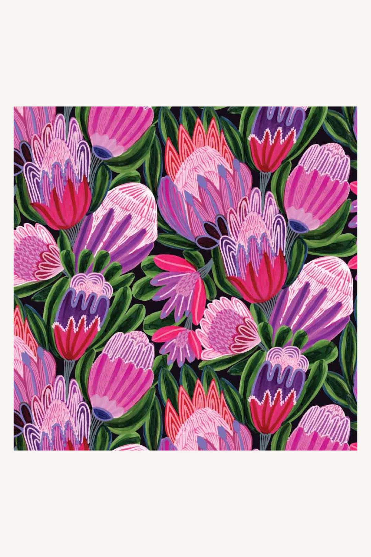 Purple Protea Greeting Card