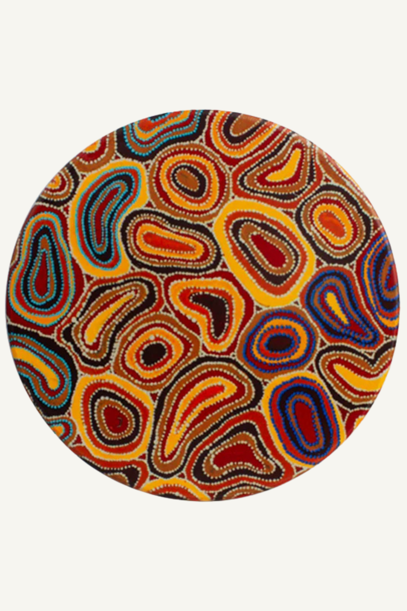 Aboriginal Dry Waterholes Ceramic Coaster